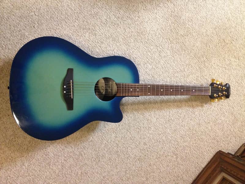 Kaman Ovation Ocean Acoustic OA-047 + Soft Case Blue/Green image 1