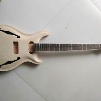 Paul Reed Smith Style Kit Clone/copy Custom 22 Semi Hollow 2016 Maple Top Raw Mahagony Back image 1