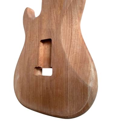 Mahogany Wood Guitar Stratocster Strat Style Body, Double Locking Bridge image 3