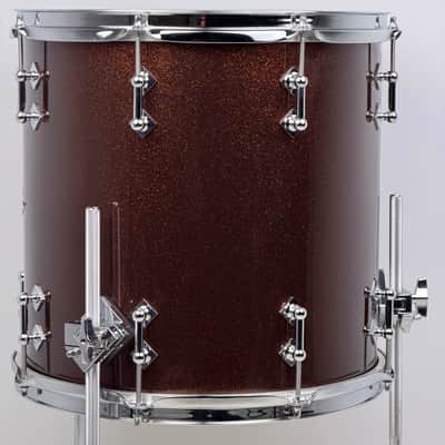 Craviotto 20/12/14/5.5x14" Solid Poplar Shell Drum Set - Copper Sparkle Lacquer image 22