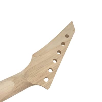 Electric Guitar Neck 24 fret 25.5 inch Maple Rosewood Fretboard Guitar Neck Floyd Rose Locking Nut Cool Inlay Bolt on heel image 8
