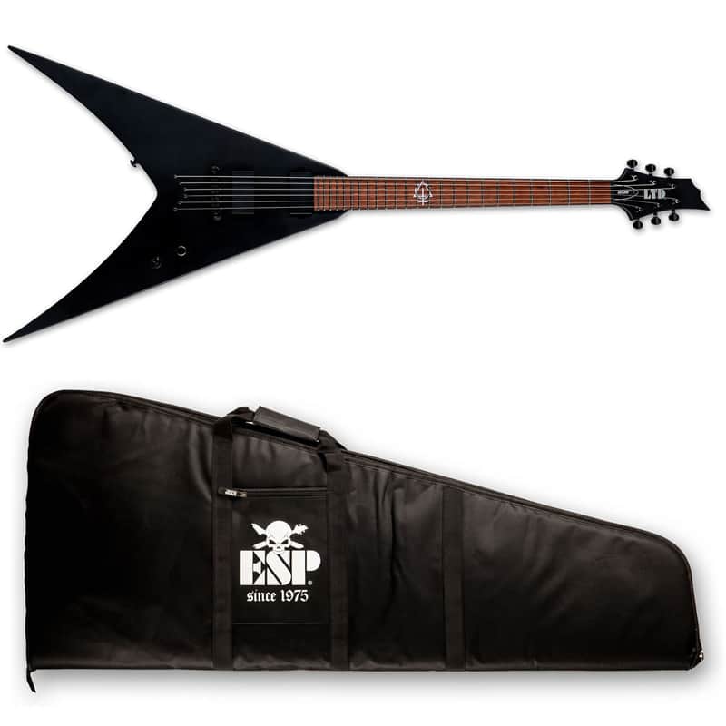 ESP LTD HEX-200 BLKS - Black Satin Nergal Behemoth + ESP Gig Bag - BRAND NEW image 1