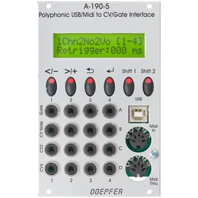 Doepfer A-190-5 Polyphonic USB / MIDI to CV / Gate Interface image 1