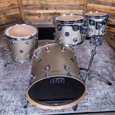 DW Performance Series 4-Piece Shell Pack - Hard Satin Lacquer - Gold Mist image 8
