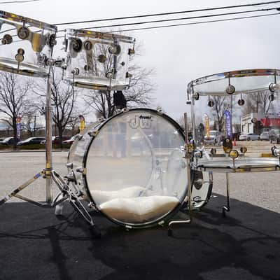 DW Design Series 5pc Clear Acrylic Shell Pack With Clear 6X14'' Snare image 2