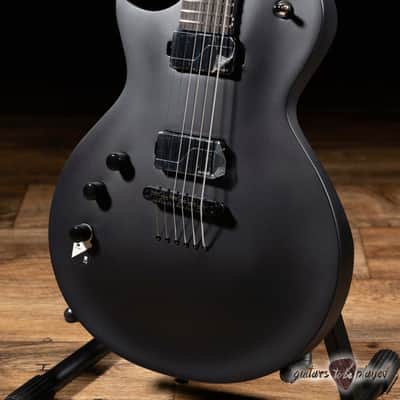 ESP LTD EC-1000 Baritone LH Fishman Left-Handed Guitar – Charcoal Metallic Satin image 3