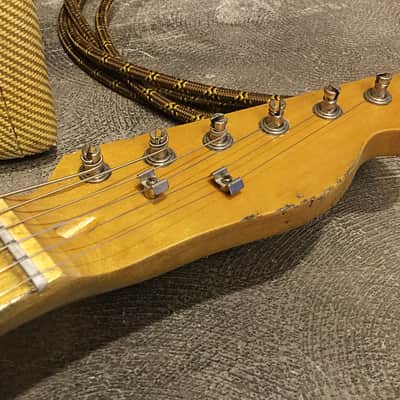 USA Relic Thinline Tele Style Electric Guitar Metallic Blue Nitro by Nate's Relic Guitars image 3