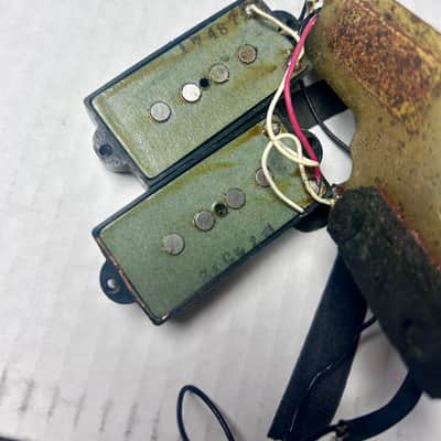 1972 Fender Precision Bass All Original Vintage P Bass Pickup Set W/ Pickup Shield Ground Plate image 4