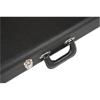 Fender G&G Deluxe Strat/Tele Hardshell Case, Black with Orange Plush Interior, Fender Amp Logo 2016