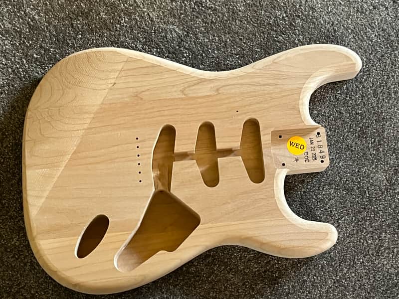 Fender American vintage style Stratocaster guitar body unfinished alder image 1