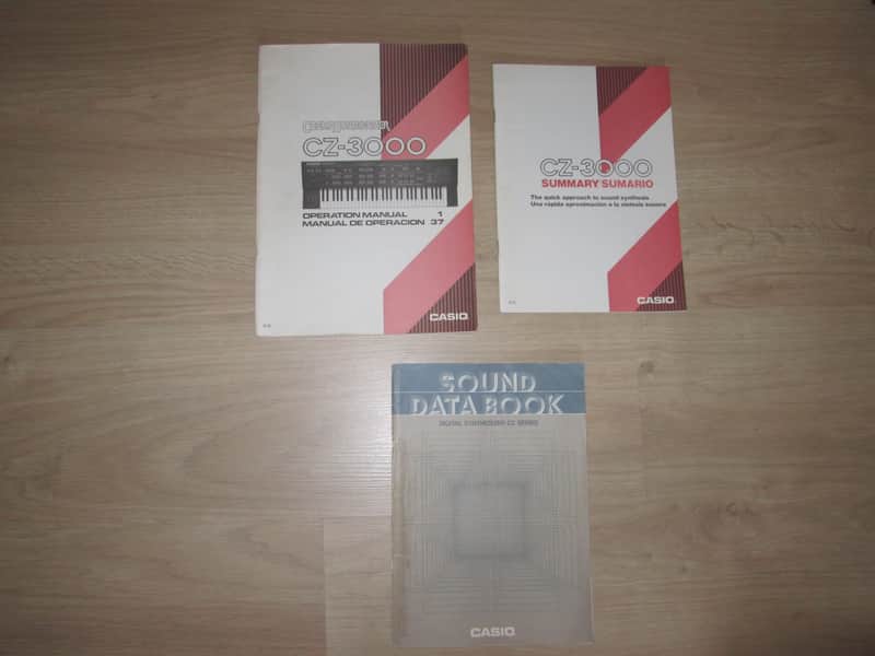 Casio CZ-3000 Vintage Synthesizer -Original Manual Package-Rare - 1986 -Brochure image 1