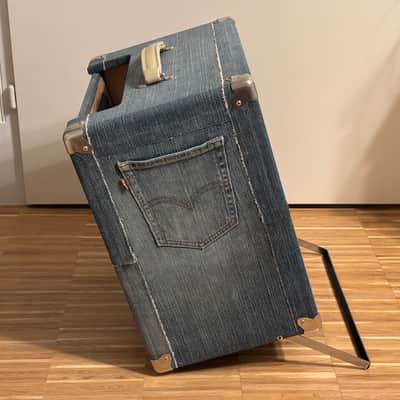 BOUTIQUE one-of-a-kind blue jeans 2x10" Combo Cabinet with Fender V1030 Speakers L@@K ! image 8