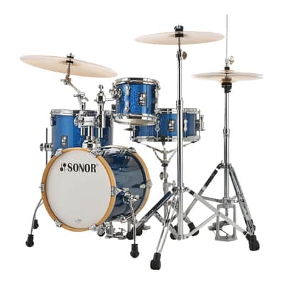 Sonor AQX Micro 4-pc Shell Pack w/ 14" Kick - Blue Ocean Sparkle image 3