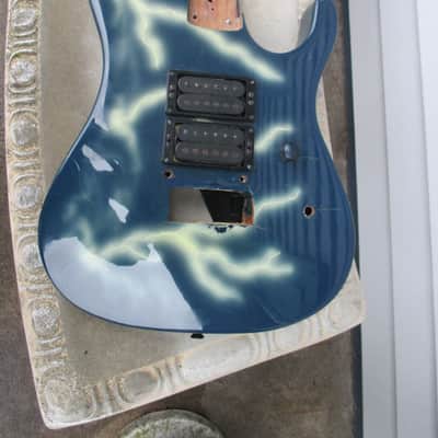 Kramer Nightswan Lightning Bolts 1980's Blue Body Vivian Campbell image 1