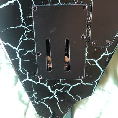Ormsby Metal V 7 2021 Azure Crackle w/ Upgraded Floyd Rose and Screws Orginal Owner and Hard Case Rare Limited Run image 18