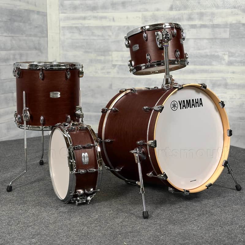 Yamaha Tour Custom Maple 4pc Drum Set 20/12/14/14 Chocolate Satin image 1