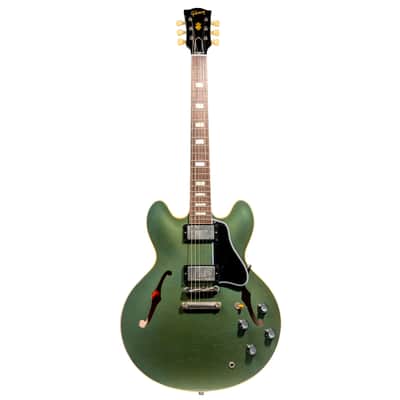 Gibson Custom Shop 1964 ES-335 Semi-Hollow Electric Guitar, Light Aged Pelham Blue Sparkle image 4