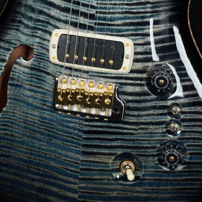 PRS 40th Anniversary Custom 24-08 Semi-Hollow Limited Edition in Faded Whale Blue Smokeburst image 2