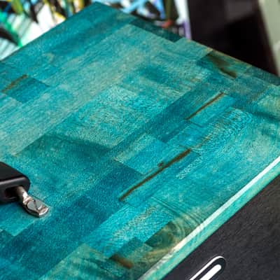 Brelliott BBB-50 Custom - Deep Sea Green hardwood cabinet image 3
