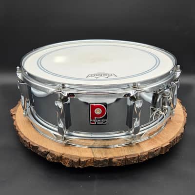 Premier 5x14" Chrome Over Steel Snare Drum image 1