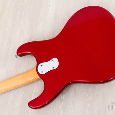1990s Mosrite Super Custom ‘65 Ventures Model Candy Apple Red w/ Vibramute, Japan Kurokumo image 15
