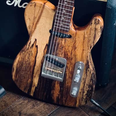 "Verity" Custom Telecaster / Barncaster from A Wee Black Dug Guitars - Natural, Figured Driftwood image 3