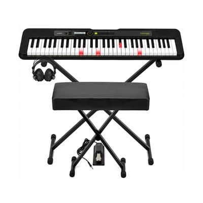 Casio Casiotone LK-S250C3 61-Key Keyboard with Stand, Bench and Headphones