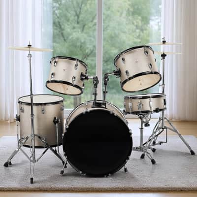 🎸5 Piece Full Size Acoustic Drum Kit with Snare, Cymbal, and Throne🎸 image 7