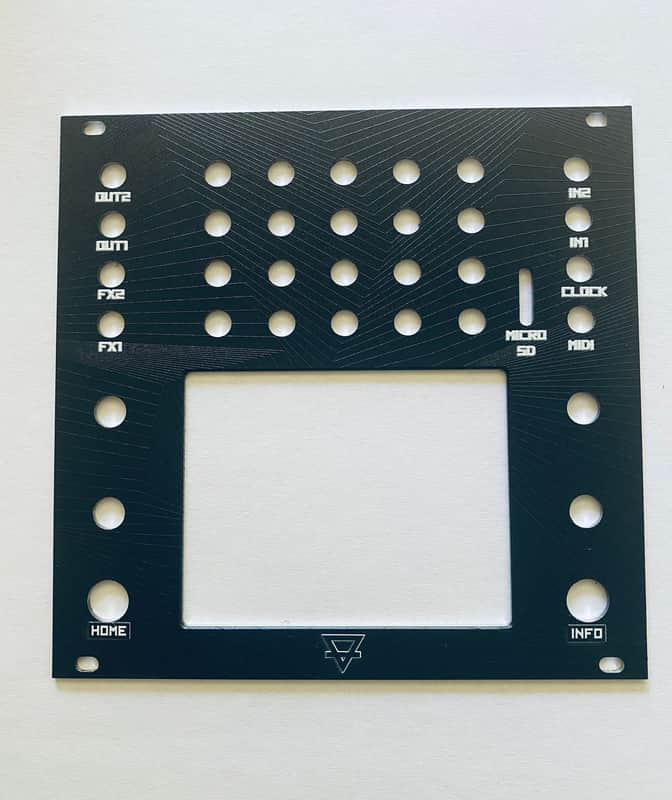 Custom flipped faceplate for 1010 Bitbox / FXbox / Synth box 2024- Black imagen 1