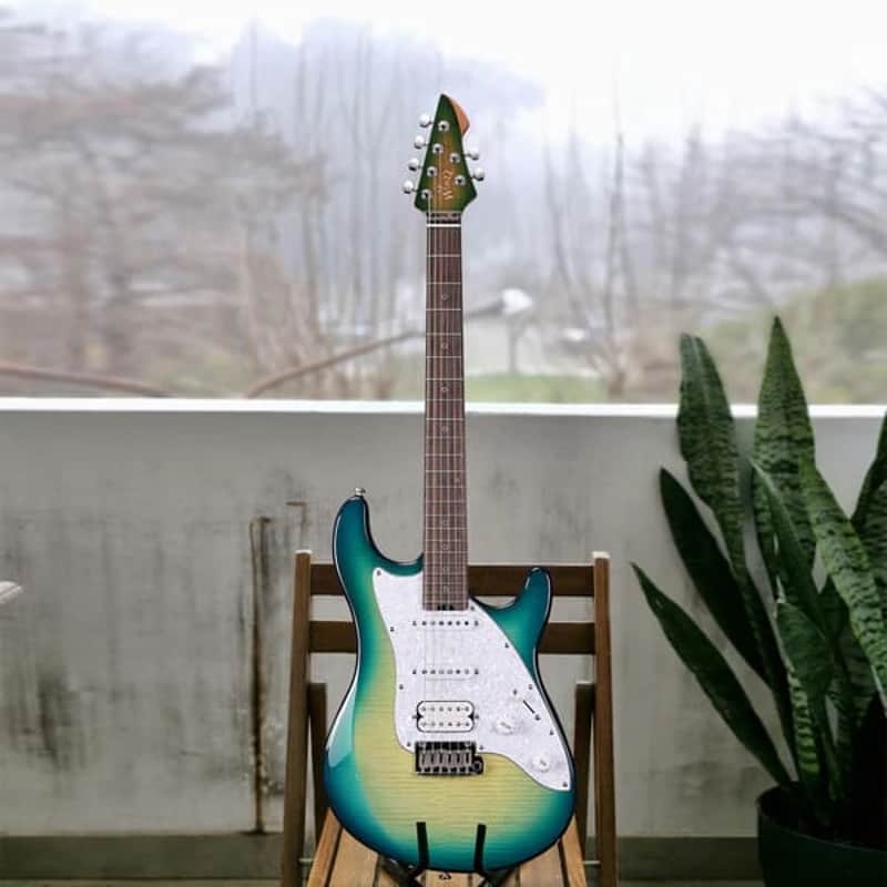 WINZZ Gravity PRO Series -WGS150 Solid Alder Body ST electric guitar With Roasted Maple Neck, HSS Pickups, Rosewood Fingerboard, D'Addario EXL120 Strings, Mini Double Locking Tremolo - Blue image 1