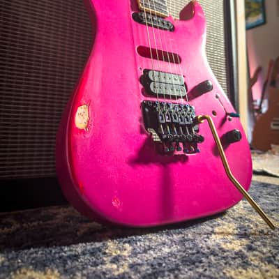 JTal Guitars Modded Charvel 475 1989-91 Custom Pearl Hot Pink Relic image 2