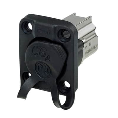 Neutrik NE8FDX-P6-W etherCON chassis CAT6A, shielded feedthrough with rubber sealing, IP65 (50 pcs) image 1