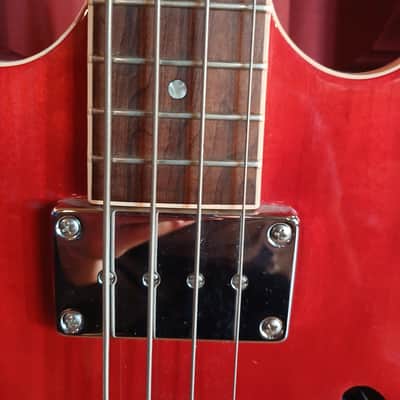 Gibson Midtown Bass – Cherry Red – Semi-Hollow – With Brown Hard Case – Excellent condition – UK image 6
