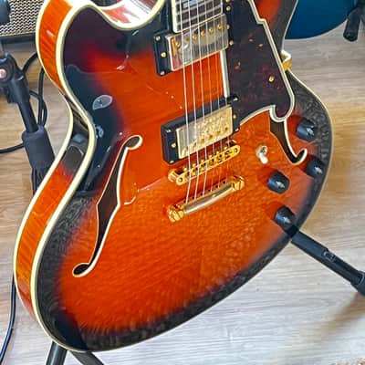 D'Angelico Excel EX-DC Semi-Hollow with Stop-Bar Tailpiece Vintage Sunburst image 7