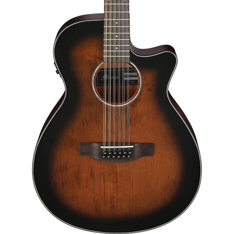 Ibanez AEG5012DVH 12-String Acoustic Electric Guitar, Dark Violin Sunburst image 1
