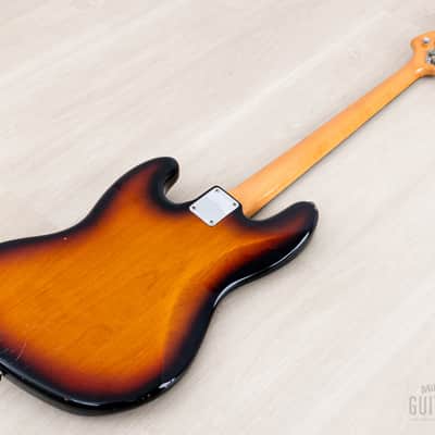 1994 Fender American Vintage ‘62 Jazz Bass Stack Knob Sunburst, 100% Original w/ Tweed Case image 14