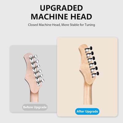 30 inches Real Kids Electric Guitar with Beginner Kit, Right Handed (Light Blue) image 2