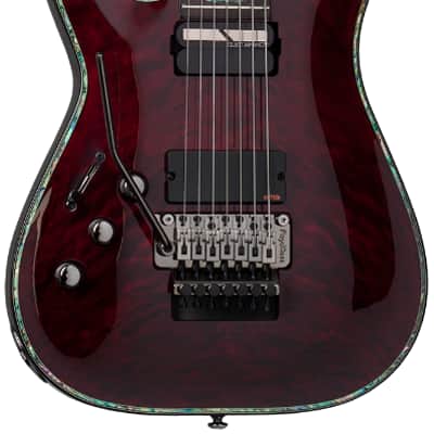Schecter Hellraiser C-7 FR S Left Hand Electric Guitar - Black Cherry (1833) image 2