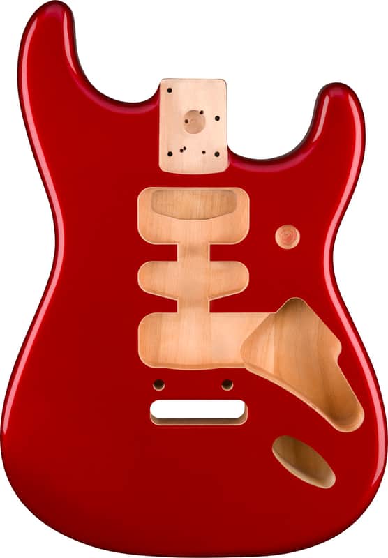 099-7103-709 Fender Deluxe Series Strat HSH Alder Body Candy Apple Red image 1