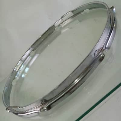 Ludwig 15"COB Triple-Flange Snare Drum Chrome-BRASS Resonant Rim/Hoop 8Lug50-60s image 3