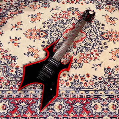 2007 B.C. Rich MK3 Warbeast 7-String - Black w/ Red Bevel image 1
