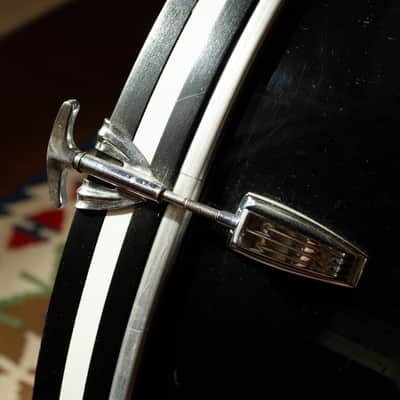 24"x 14" Ludwig Vistalite bass drum 1978-79 Black "Overdrive Outfit" image 5