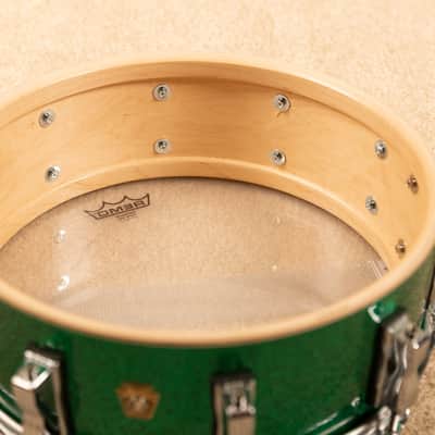 Ludwig Legacy 5x14 Green Sparkle Snare Drum image 14