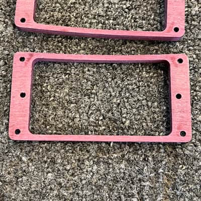 Guilford Purple Heart Wood Gibson Les Paul pickup rings and back plate w truss rod cover - Purpleheart image 3