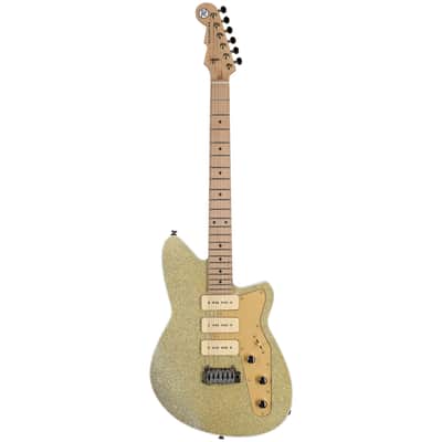 Reverend Ryan Malicsi Signature Electric Guitar, White Gold Sparkle image 3