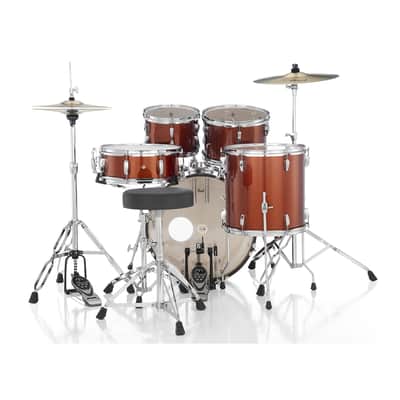 Pearl RS525SCC RoadShow Series 5-Piece Kit W/ Hardware & Cymbals #749 Burnt Orange Sparkle-#749 Burnt Orange Sparkle image 5