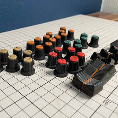 Tascam Vintage Mixer Original Replacement Knobs & Faders Set image 2