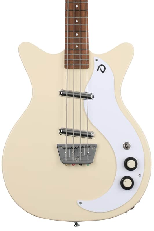 Danelectro '59DC Short Scale Bass Guitar - Vintage Cream image 1