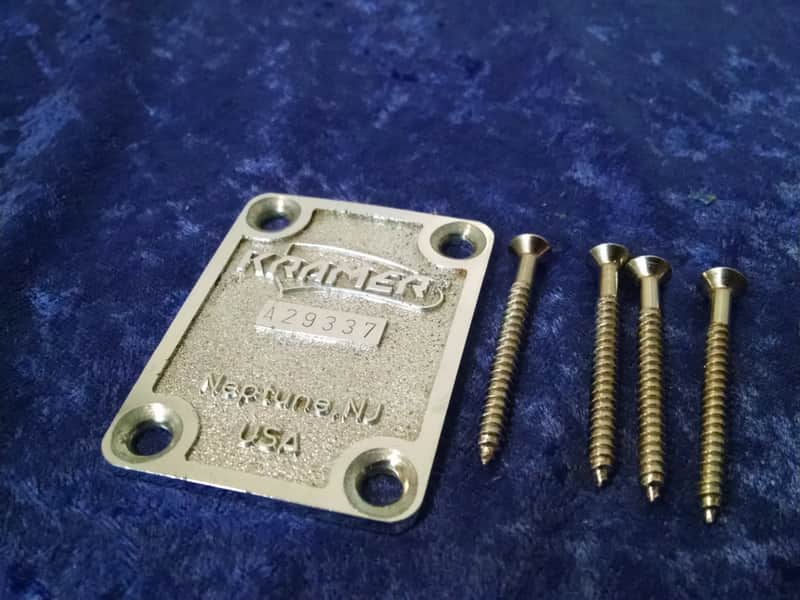 1980s Kramer Neck Plate Chrome w/Screws image 1