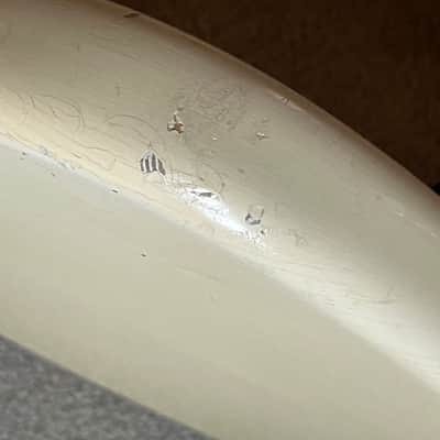 1965 1966 Fender Musicmaster Duo Sonic guitar body white image 5